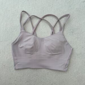 Lululemon Like a Cloud Longline Bra Light Support B/C Cup Gray Women's Size 4